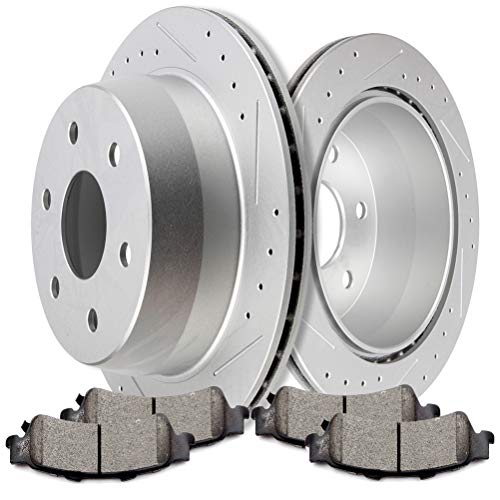 SCITOO Brake Kit Rear Brake Rotors and Ceramic Brake Pads fit for 03-05 for Chevy Astro,for GMC Safari,99-06 for Chevy Silverado,1500,for GMC Sierra,1500,00-01 for Chevy Tahoe for GMC Yukon - Image 1