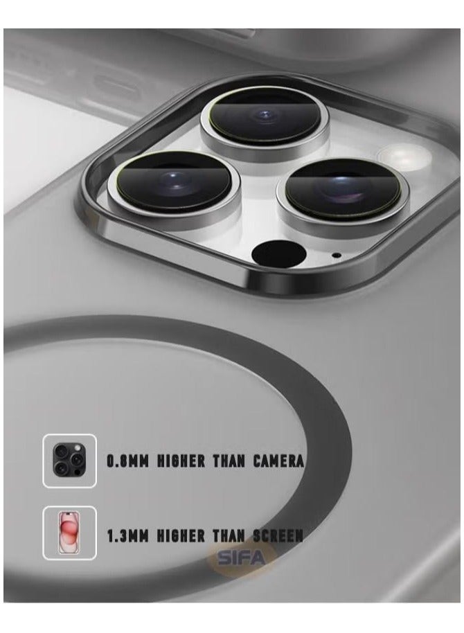 iPhone 16 Pro Max Case, Magnetic [Compatible with Magsafe] Frosted Case Cover, [Anti-Drop Shockproof] [No Yellowing] Back Cover, Slim Skin Feel Case for iPhone 16 Pro Max, Translucent Black - Image 3
