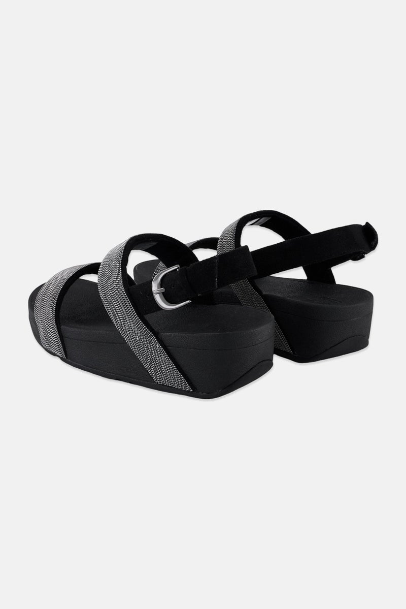FitFlop Women Lottie Shimmermesh Adjustable Buckle Sandals, Black - Image 2