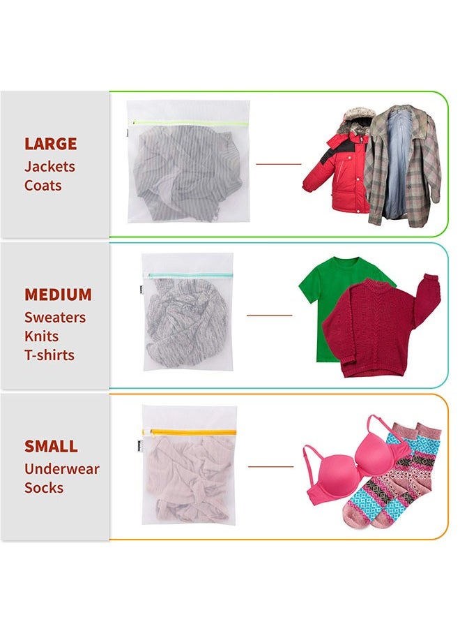 Generic Mesh Laundry Bag for Delicates, Wash Bag for Underwear,Bra, Lingerie, Baby Clothes, Makeup Organizer Bag (1 Large, 2 Medium, 2 Small)  - Image 4