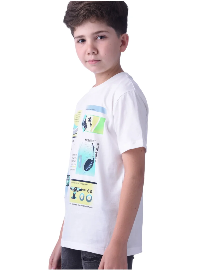 فكتور اند جين Victor and Jane Boys Graphic Printed T-shirt