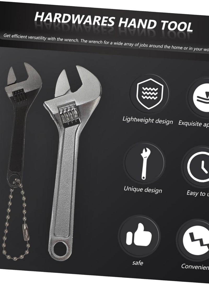GGOOT 2pcs Mini Adjustable Wrench Spanner for Tight Spaces -Vanadium Construction Lightweight Hand Tool for Repairing Hardwares and Woodworking Random Color - Image 4
