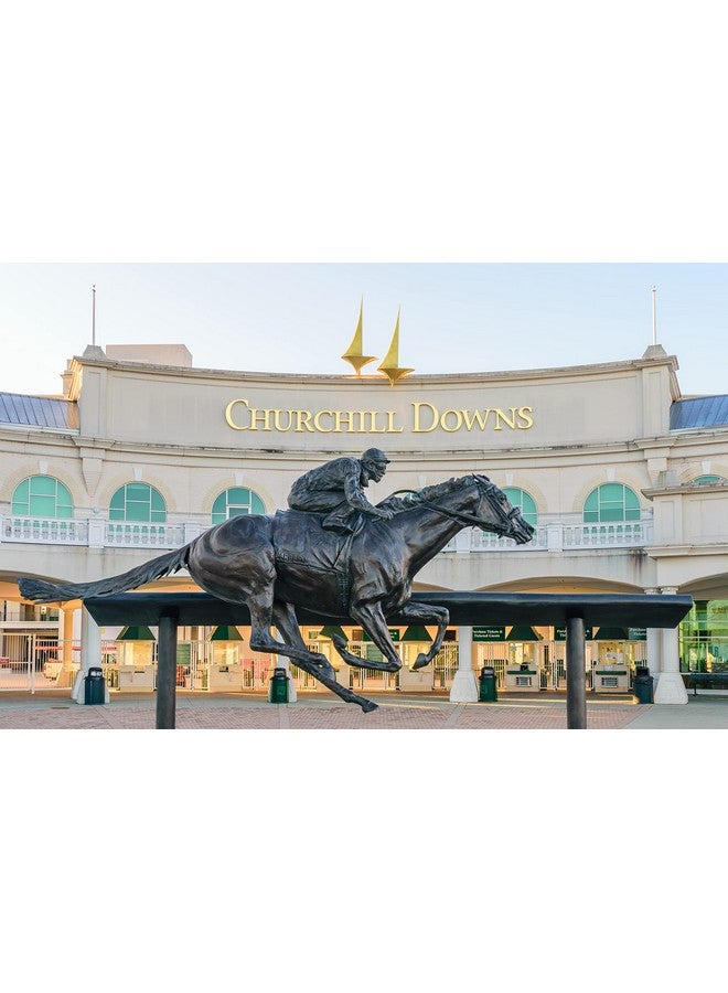 BELECO خلفية من القماش مقاس 7X5 أقدام لسباق الخيل في كنتاكي ديربي، زينة حفلات سباق الخيل، تمثال سباق الخيل، لوازم حفلات سباق الخيل في الهواء الطلق، حائط حفلات سباق الخيل، كشك الصور، دعائم الاستوديو - Image 1