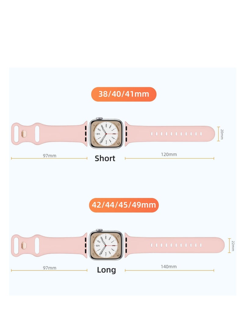 Y&D - Breathable Silicone Watch Bands Compatible with Apple - Multiple Sizes for Series 8 7 6 5 4 3 2 1 SE,45mm 41mm 40mm 38mm 44mm 42mm 49mm- Pack Variety Set - Image 1