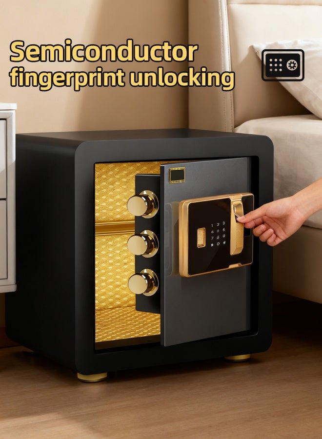 VINNYSEN Fireproof Safe Waterproof and Fireproof Home Safe Fireproof Safe with Programmable Keypad and Fingerprint Unlocking Smart Alarm Fireproof Safe for Home Storage of Money Documents and Valuables - Image 2