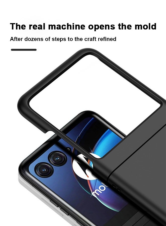 أوشن موتورولا رازر 50 الترا الهاتف المحمول شل ، رقيقة جدا من الصعب الكمبيوتر المحمول شل ، ماتي المغلفة الغطاء الخلفي ، موتورولا رازر 50 الترا المضادة للخدش والصدمة المضادة للسقوط حماية شل ، أسود - Image 3