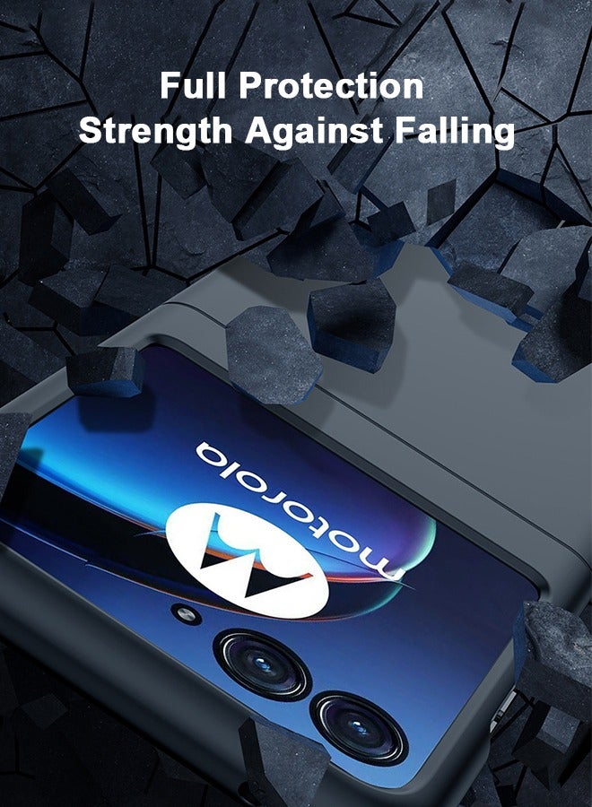 أوشن موتورولا رازر 50 الترا الهاتف المحمول شل ، رقيقة جدا من الصعب الكمبيوتر المحمول شل ، ماتي المغلفة الغطاء الخلفي ، موتورولا رازر 50 الترا المضادة للخدش والصدمة المضادة للسقوط حماية شل ، أسود - Image 5