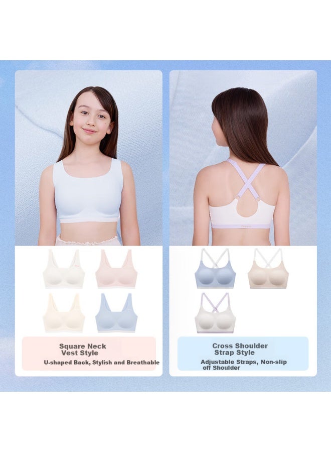Like Uu, Teenage Girls' Underwear For Middle And High School Students, One-size Three-stage Bra For Pubescent Girls, Children's Underwear - Image 3
