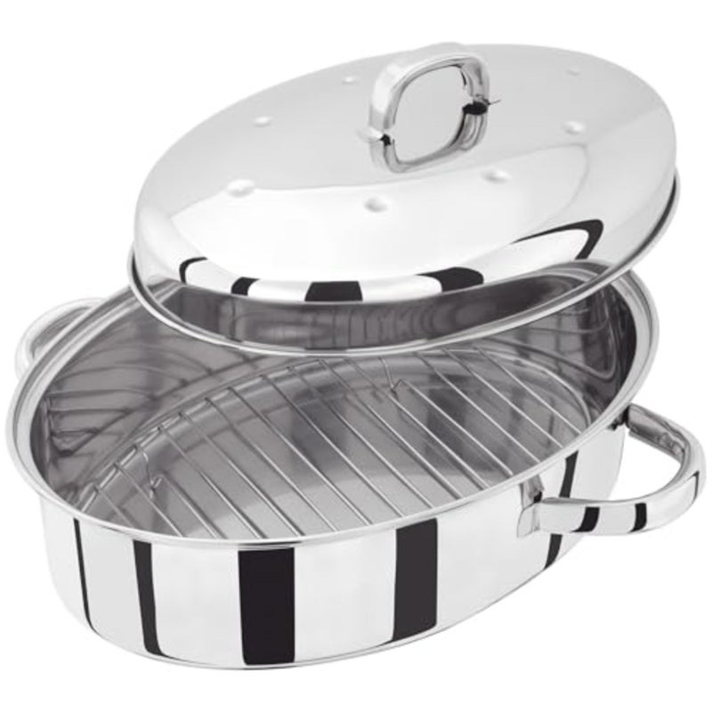 TC121 36 x 26 cm High Oval Roaster with Self Basting Lid - Image 1