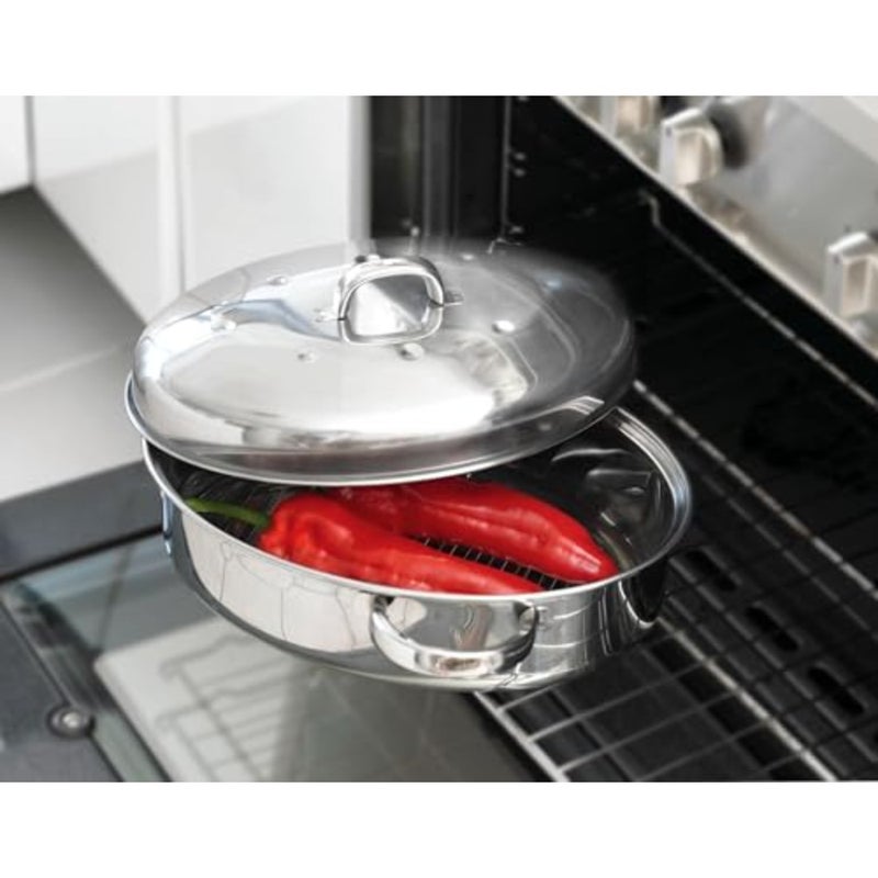TC121 36 x 26 cm High Oval Roaster with Self Basting Lid - Image 2
