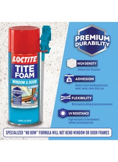 Loctite Loctite Tite Foam Windows & Door PU sealant(White), Expanding Foam for Windows and Door Gaps Filling, Keeps dust and pests aways, DIY Dries Fast, Waterproof no Shrinkage Easy Application, 340g  - Image 3