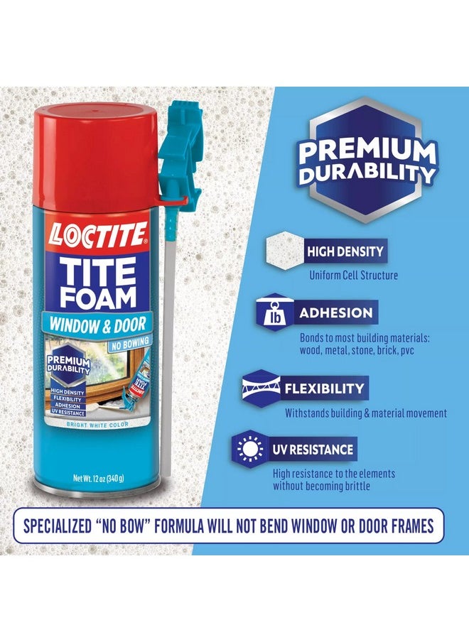 Loctite - Loctite Tite Foam Windows & Door PU sealant(White), Expanding Foam for Windows and Door Gaps Filling, Keeps dust and pests aways, DIY Dries Fast, Waterproof no Shrinkage Easy Application, 340g - Image 1