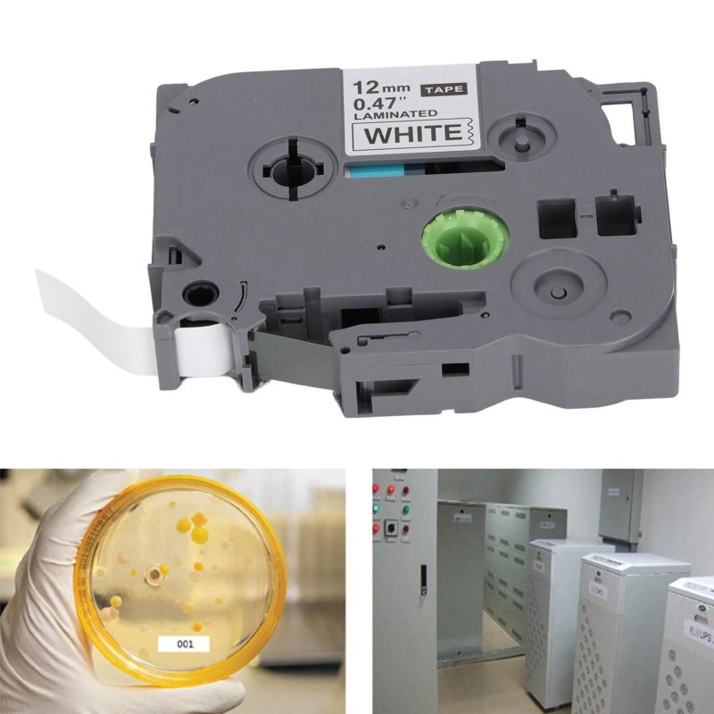 Label Maker Tape: TZC231 Compatible 1 Roll, Waterproof Covering - High Toughness, Strong Adhesive, Even Inking for Badge Labels, Operation Instruction Labels, Material Identification - Image 2