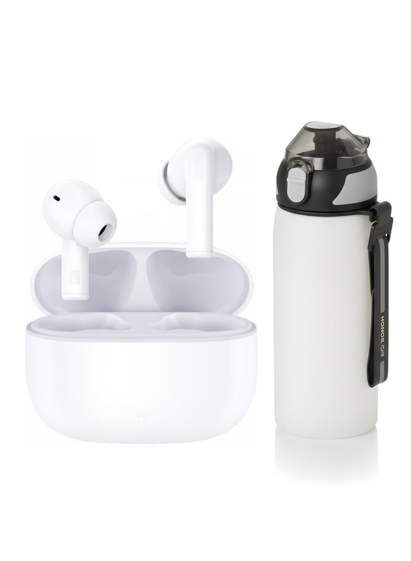 Honor Choice Earbuds E6i 38H Battery, Dual Device Connection and AI Noise Cancellation for Superior Audio Experience With  Free Gift Honor Sports Kattle for Sports and Travel, BPA-Free - Image 1