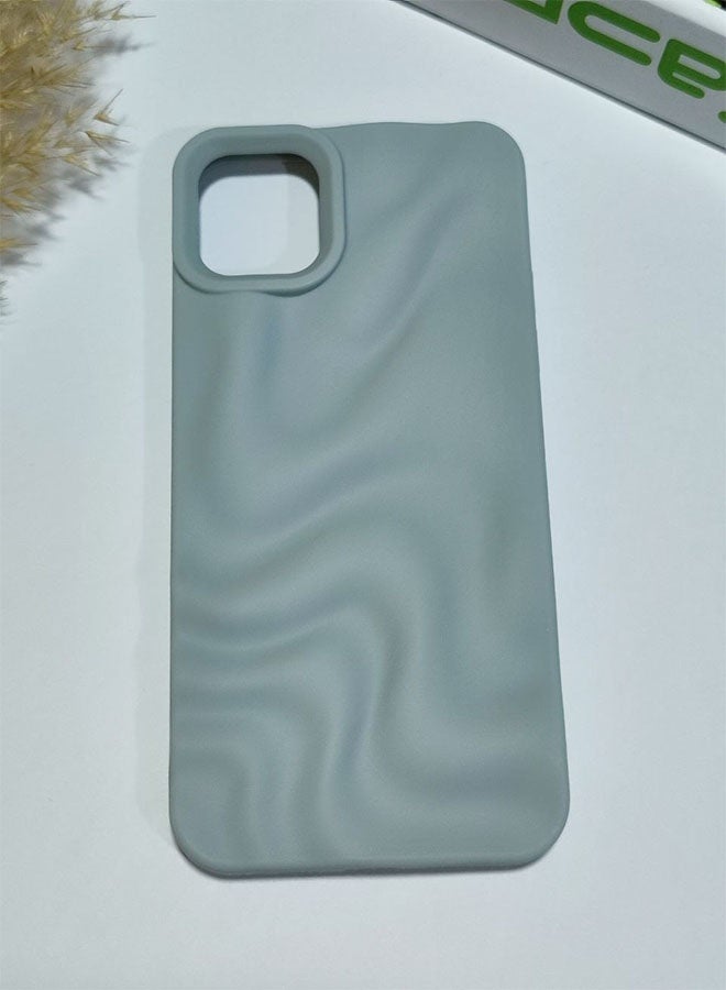 Premium Matte Case Compatible with iPhone 11 Pro Max, Featuring a 3D Wave Design, Durable Material for Shock and Scratch Protection, a Comfortable Feel, and a Stylish Look - Blue - Image 3