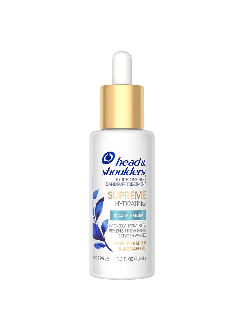 Head & Shoulders Head & Shoulders Supreme with Argan Oil and Vitamin E, Hydrating Scalp Serum, Fresh, 1.3 Fl Oz 