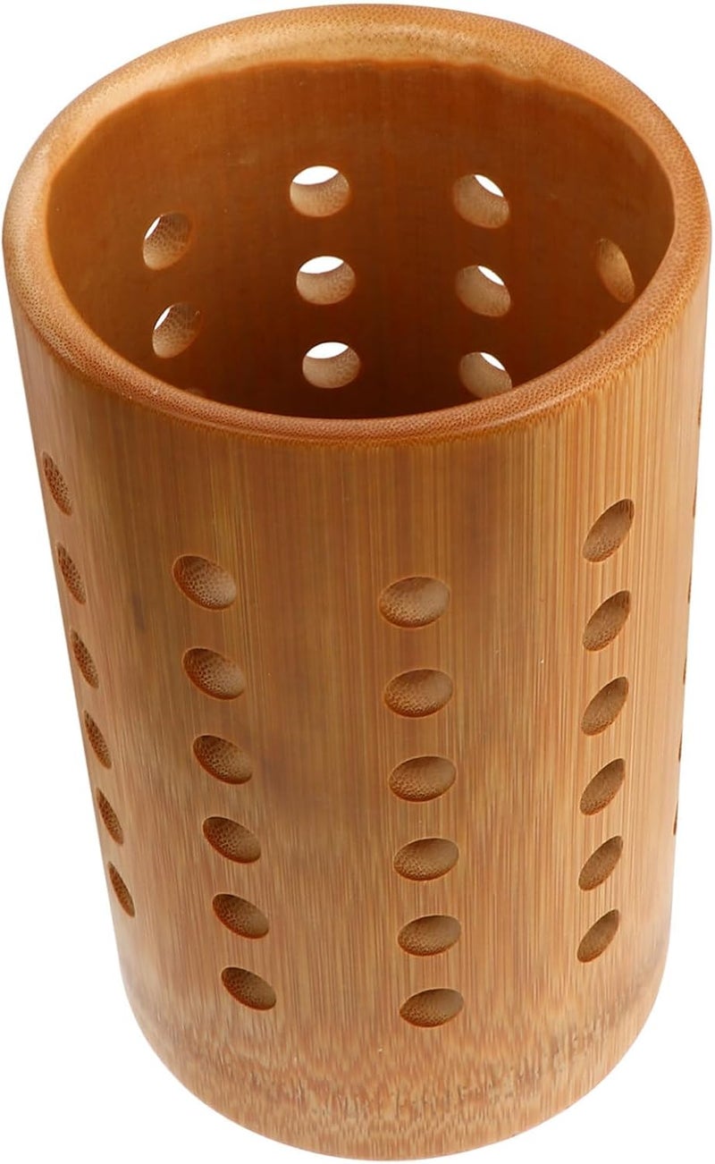 IMIKEYA Tableware Holder with Draining Design Utensil Organizer Bucket for Kitchen and Study Cutlery Storage Container Large Capacity Practical Knives Organizer - Image 1