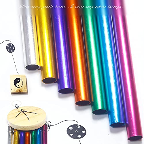 Lilone Brass 7 Color Pipes Wind Chimes For Home Decor (Made In India) | 24 Inch Long Jb799M - Image 5