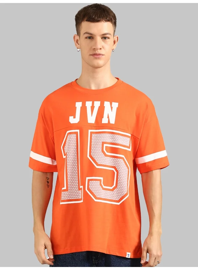 Joven Orange Oversized T-Shirt for Men