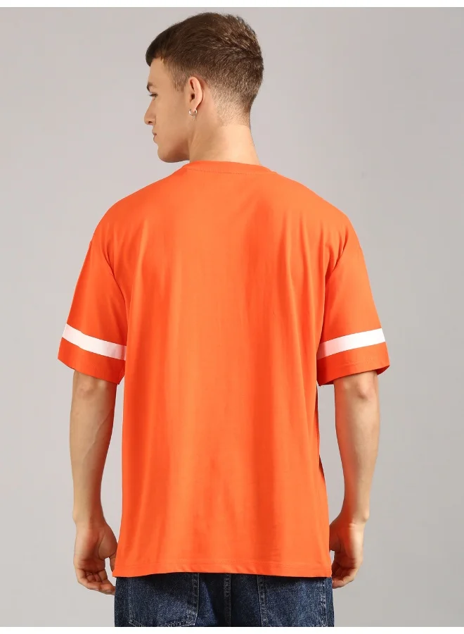 Joven Orange Oversized T-Shirt for Men