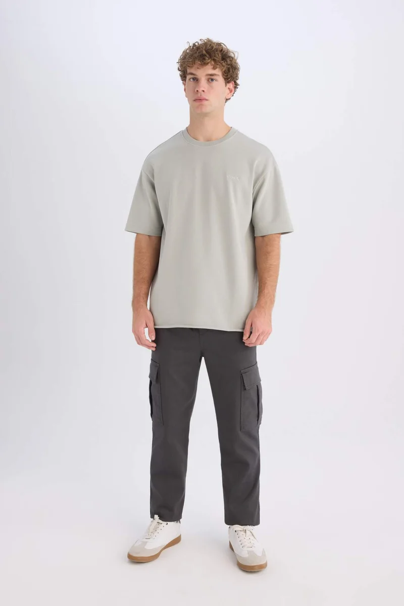 Defacto Boxy Fit Crew Neck Short Sleeve T-Shirt