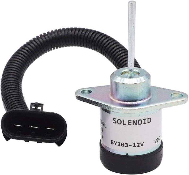 AIB2C Fuel Stop Solenoid for Bobcat S160 S185 S205 450 S510 T550 T590 T630 - Image 1