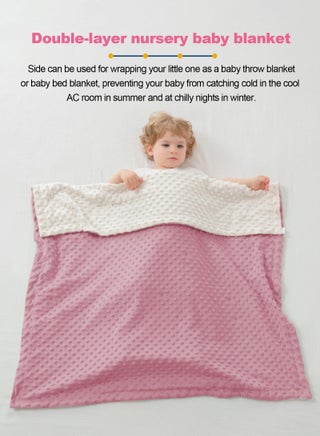 Baby Blanket for Boys Girls, Soft Warm Plush Minky Baby Blanket with Dotted Backing, Newborn Double Layer Receiving Blanket for Stroller Crib - view 4