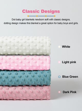 Baby Blanket for Boys Girls, Soft Warm Plush Minky Baby Blanket with Dotted Backing, Newborn Double Layer Receiving Blanket for Stroller Crib - view 5