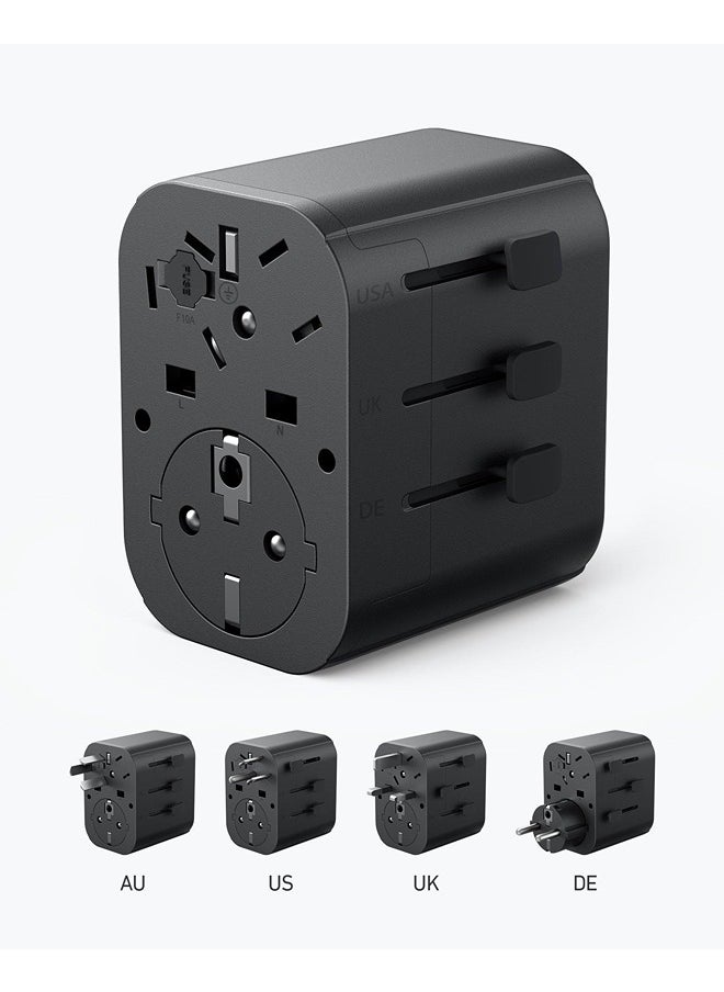 Anker محول السفر PowerExtend USBC 30W USB A × 2 أسود  - Image 2