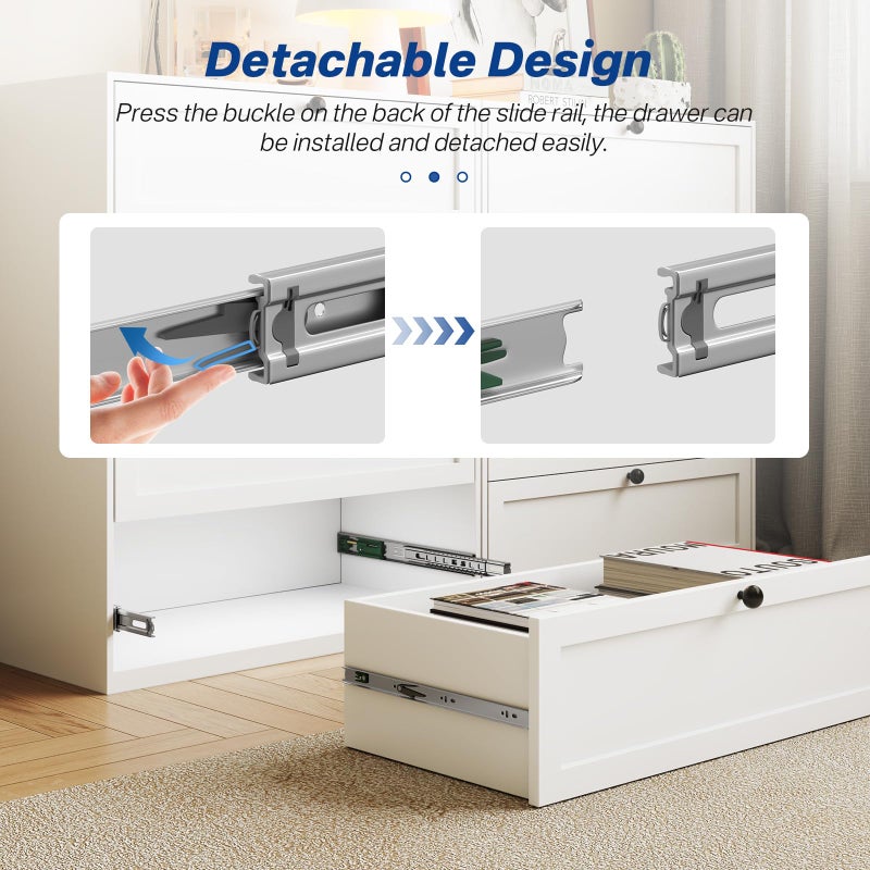Ubisin 6 Pairs Soft Close Drawer Slides 20 Inch, Full Extension Heavy Duty Ball Bearing Cabinet Rails, Quiet Silent Side Mount Drawer Glides for Kitchen,Office,Tool Box,Dresser, 100 LB Capacity - Image 5