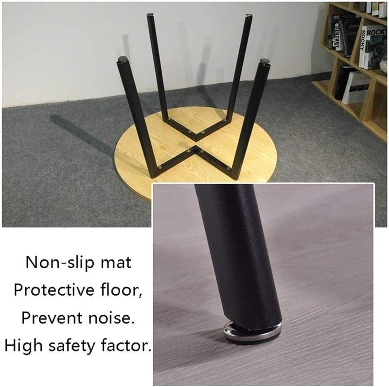 Harmony Home 5-Piece Round Dining Table Set – Wooden Table with 4 Upholstered Chairs, Small Dining Room Furniture, Black - Image 2