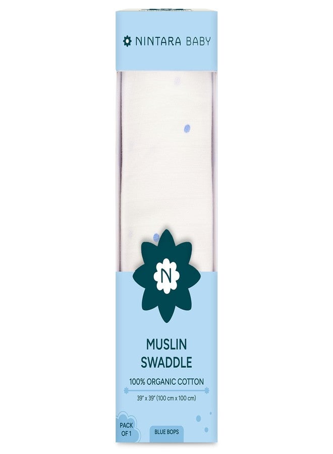 NINTARABABY Swaddle - 100% Organic Premium Muslin Cotton, 39" x 39" (100 cm x 100 cm), Ultra-Soft, Breathable & Lightweight, Multipurpose, Unisex, Hypoallergenic, Gift for Newborn Babies - Image 1