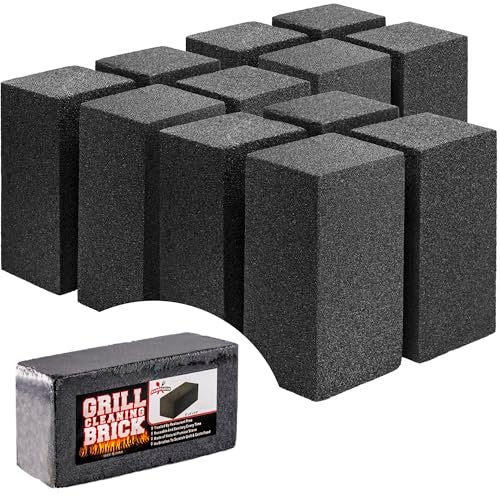 Avant Grub طوب تنظيف الشوايات التجاري 12 عبوة من أفانت جروب أداة تنظيف حجر الخفاف تنظف وتعقم شوايات المطاعم المسطحة أو الشوايات بفعالية دون مواد كيميائية قاسية أو مواد كاشطة