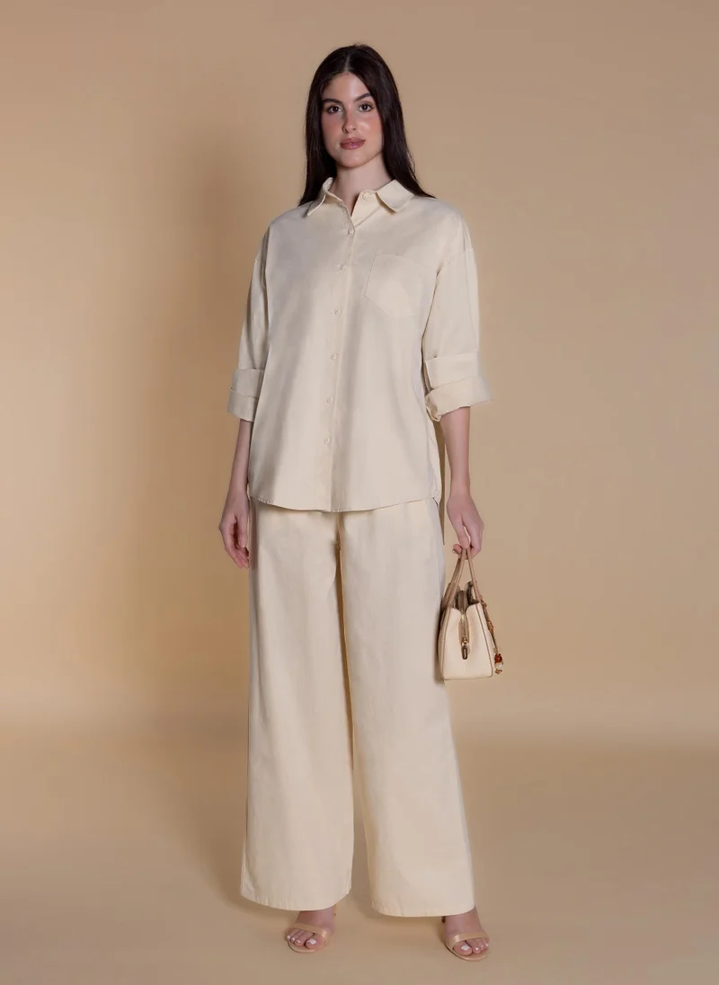 شايبس OVERSIZED POPLIN SHIRT SET