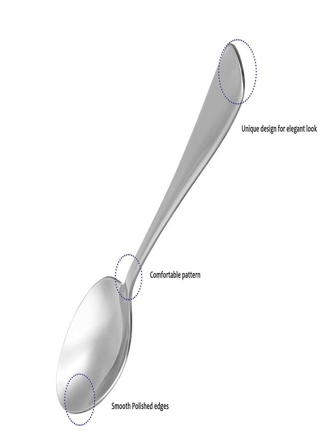 BLeaf Stainless Steel-Dessert Spoon Set (Pack of 12) - Image 3
