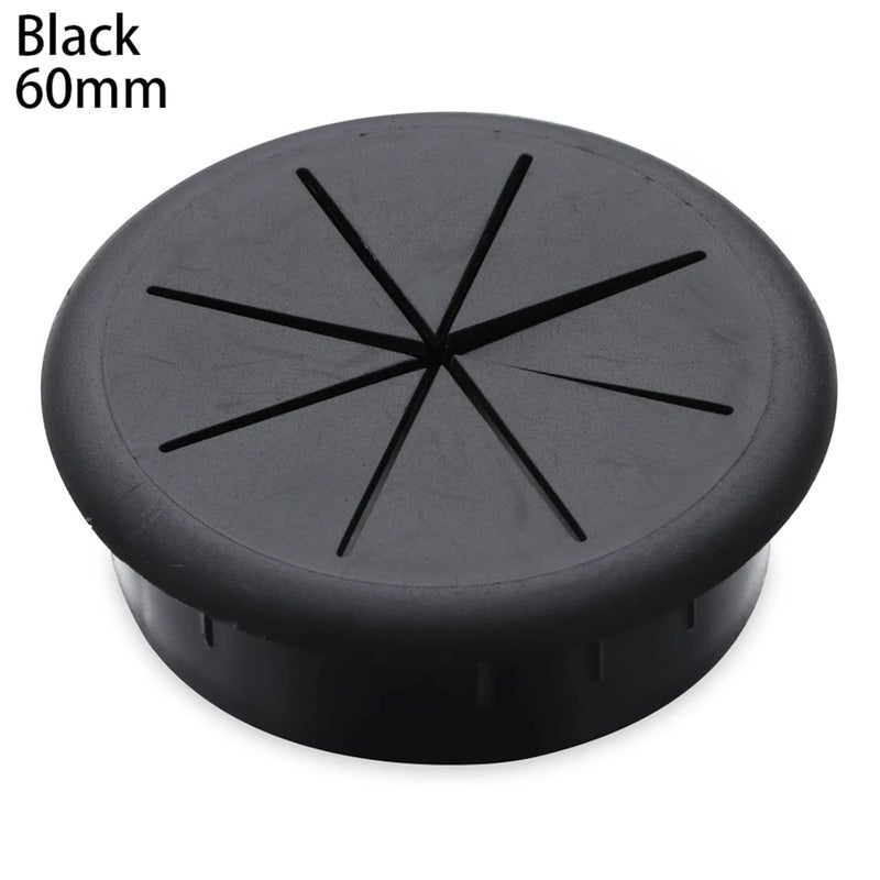 Black 60mm Desk Grommet 20pcs Cable Hole Cover Cord Organizer for Office TV Stand Workstation - Image 3