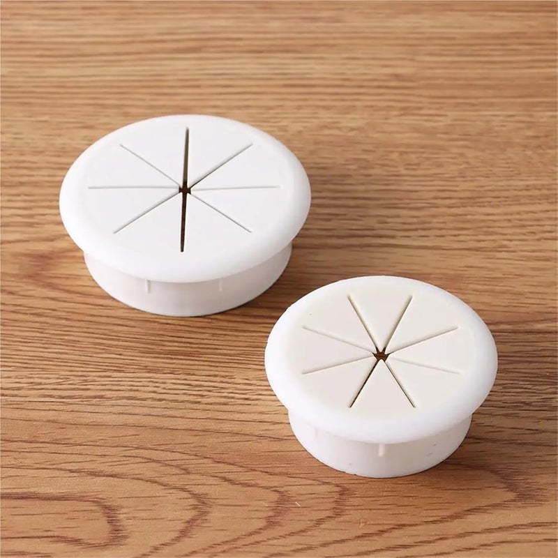 Black 60mm Desk Grommet 20pcs Cable Hole Cover Cord Organizer for Office TV Stand Workstation - Image 4