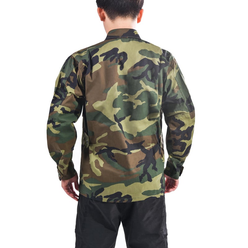 BACKBONE Mens Army Military Battle Dress Uniform BDU Shirt Camo Top Jacket (Woodland Camo,Size L) - Image 5