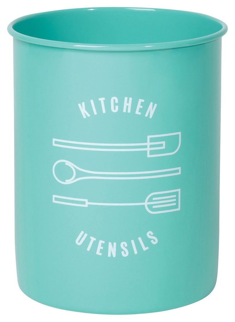 Now Designs Now Designs Powder-Coated Steel Utensil Crock  Turquoise - Image 1