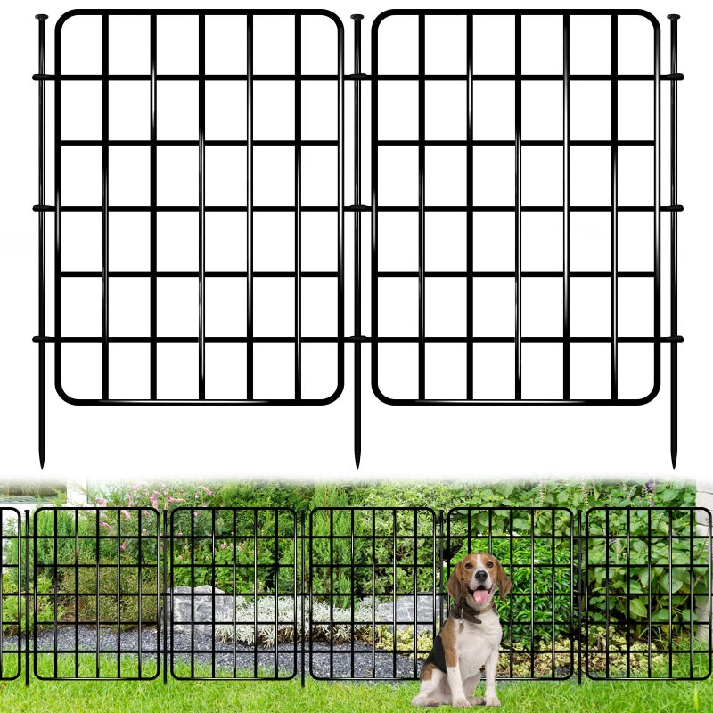 NANYEZH 30ft x 17in Garden Fence Animal Barrier, 28 Panels No Dig Fence Border, Rustproof Metal Decorative Garden Fence with Ground Stake, Flower Bed Edging Border for Dog, Rabbit, Outdoor Yard Patio Decor - Image 1