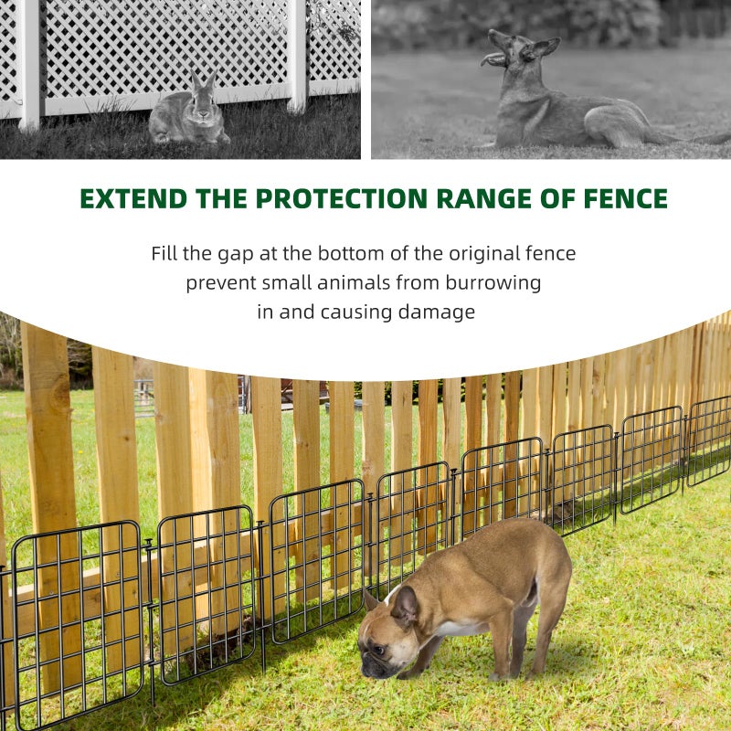NANYEZH 30ft x 17in Garden Fence Animal Barrier, 28 Panels No Dig Fence Border, Rustproof Metal Decorative Garden Fence with Ground Stake, Flower Bed Edging Border for Dog, Rabbit, Outdoor Yard Patio Decor - Image 3