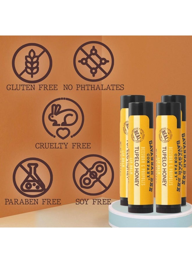 Savannah Bee Company Savannah Bee Company Natural - Tupelo Honey Beeswax Lip Balm, 0.15-Ounce (Pack of 4)  - Image 5