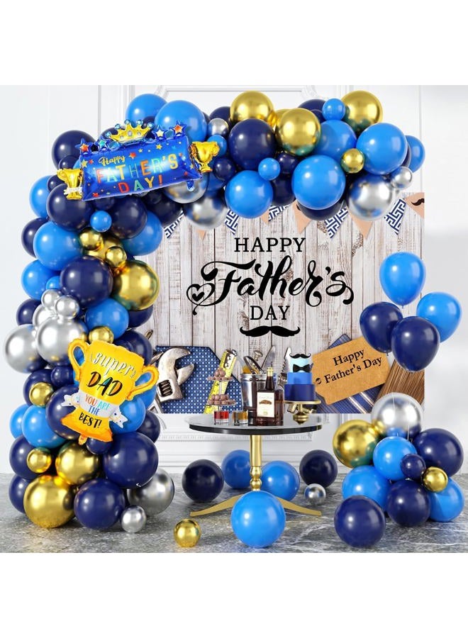 WOLADA 8x6FT Happy Father's Day Photo Backdrop White Wooden Backdrop Father's Day Banner Best Dad Backdrop Father's Day Family Theme Party Photography Backdrop Father's Day Photography Backdrop 12568 - Image 3