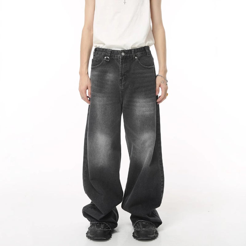 Unisex Classic Denim Jeans Loose Fit Daily Outdoor Wear - Image 2
