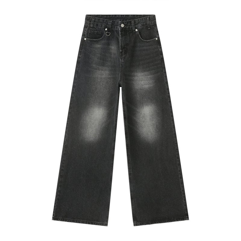 Unisex Classic Denim Jeans Loose Fit Daily Outdoor Wear - Image 1