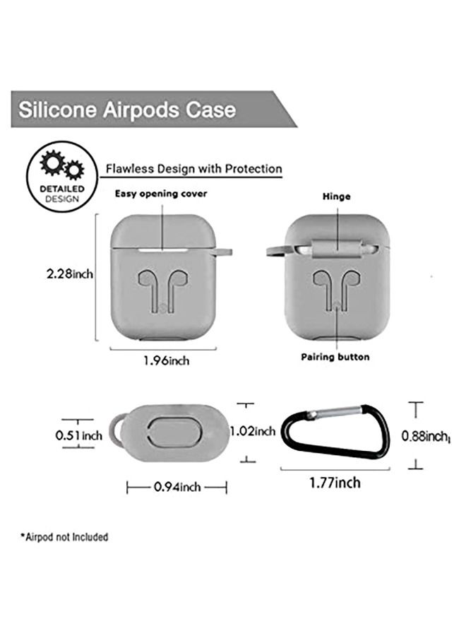 Apple AirPods Cover for 2nd Generation Silicone Protective Case With Strap - Image 2