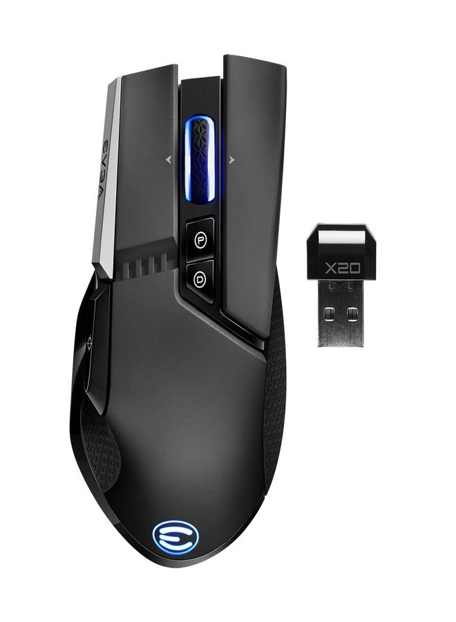 EVGA X20 Wireless Gaming Mouse, Wireless, Black, Customizable, 16,000 DPI, 5 Profiles, 10 Buttons, Ergonomic 903-T1-20BK-KR - Image 1