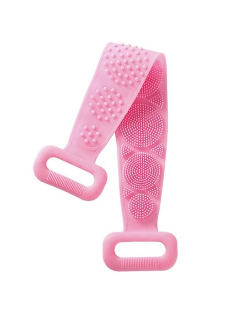 2 Pieces Silicone Body Back Scrubber Double Side Bathing Brush for Skin Deep Cleaning Massage Dead Skin Removal Exfoliating Belt for Shower - Image 2
