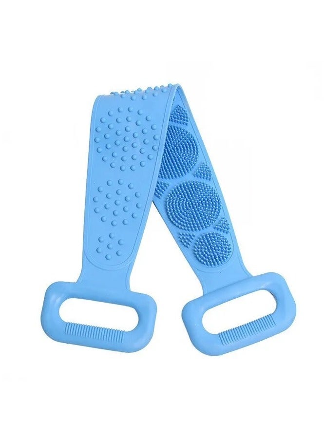 2 Pieces Silicone Body Back Scrubber Double Side Bathing Brush for Skin Deep Cleaning Massage Dead Skin Removal Exfoliating Belt for Shower - Image 3