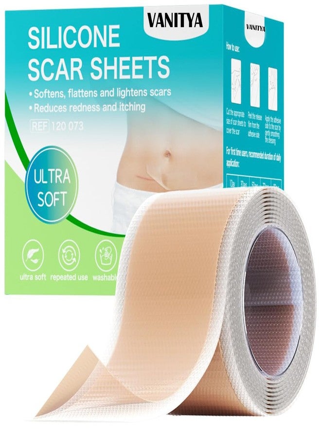VANITYA شرائح جل السيليكون من فانيتيا للندبات | شرائط طبية لإزالة الندبات الجراحية، والندبات الجدرية، وندبات الولادة القيصرية، والحروق، وندبات حب الشباب، قابلة لإعادة الاستخدام والغسل | شرائح جل ناعمة وغير مرئية وغير مؤلمة للندبات - Image 1